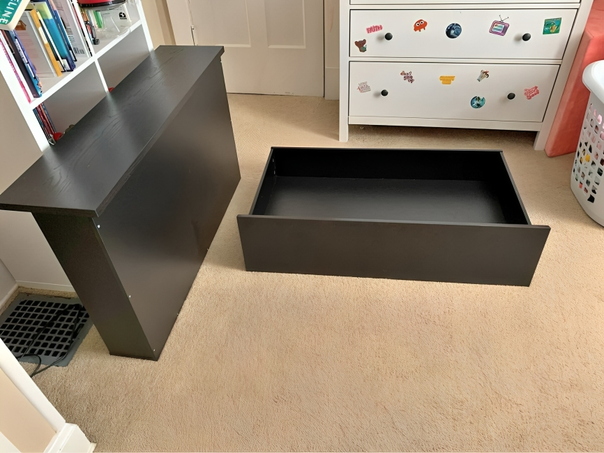 IKEA Malm Double size bed frame with mattress - Black