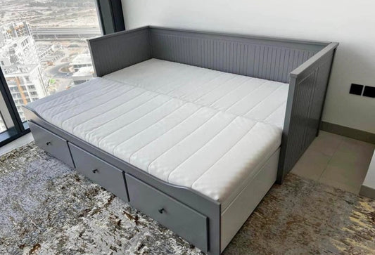 IKEA Hemness Daybed With 2 Mattress - Gray