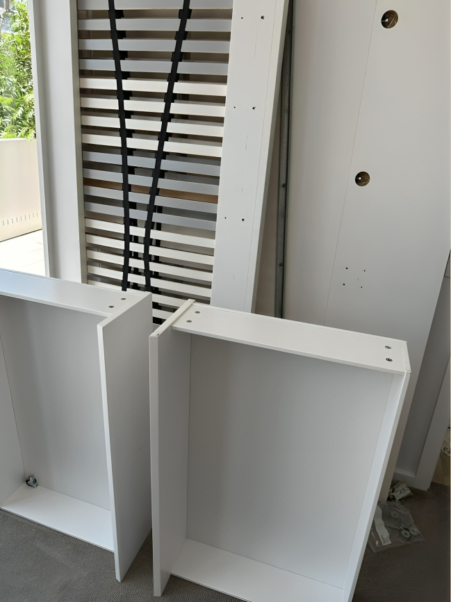 IKEA Malm king size bed frame with mattress - White